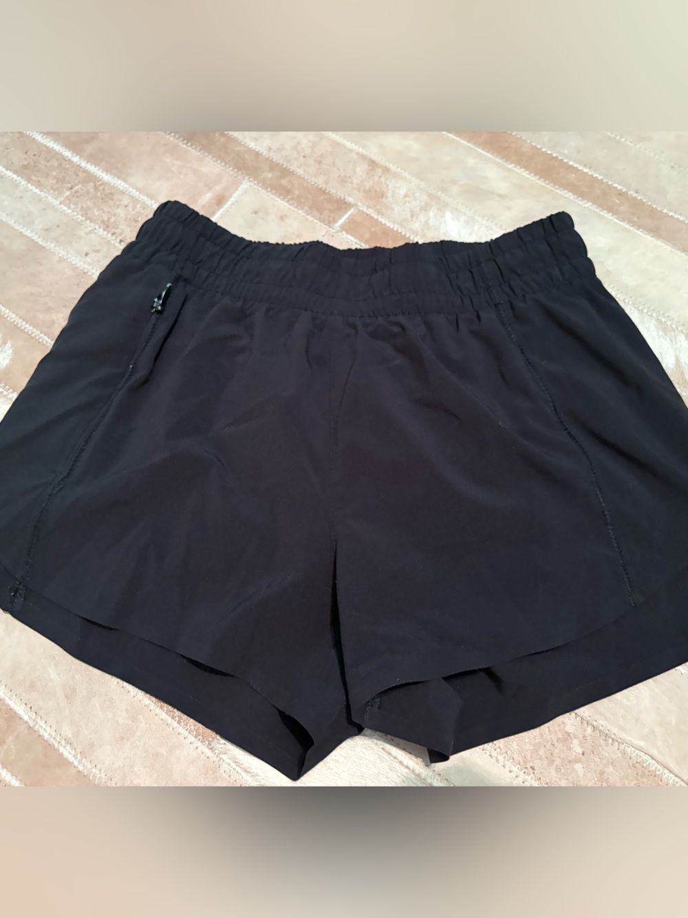 Athleta Girl Black Layered Running Shorts